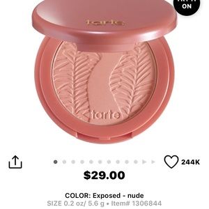 NEW Tarte Clay 12-hour blush in exposed
